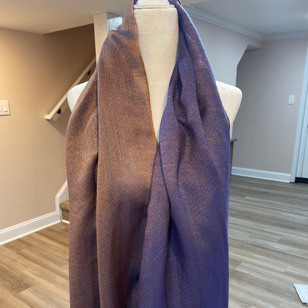 Cobalt and Bronze Scarf